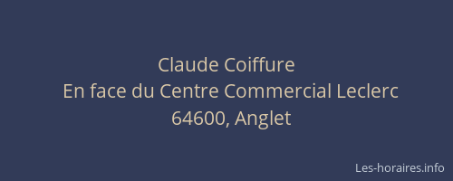 Claude Coiffure