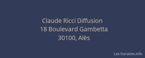 Claude Ricci Diffusion