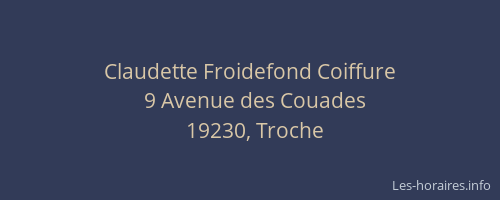 Claudette Froidefond Coiffure