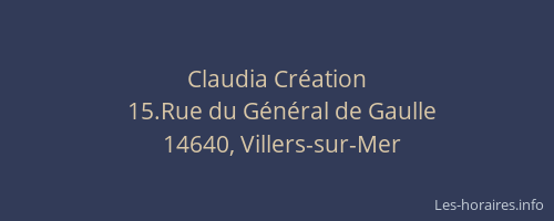 Claudia Cr&eacute;ation