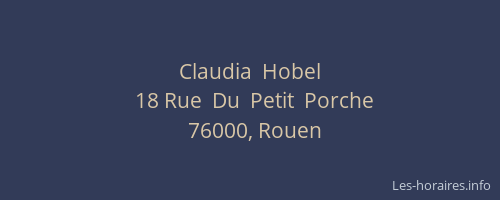 Claudia  Hobel