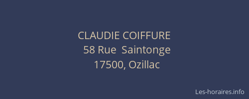 CLAUDIE COIFFURE