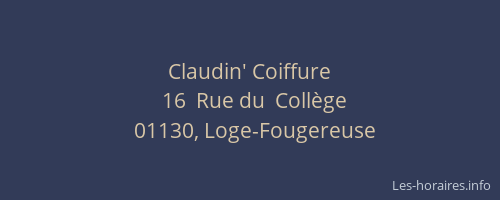 Claudin' Coiffure