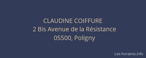 CLAUDINE COIFFURE