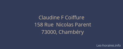Claudine F Coiffure