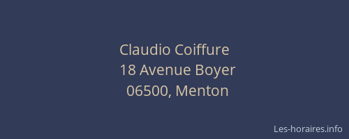 Claudio Coiffure