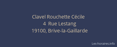 Clavel Rouchette Cécile