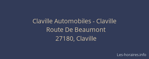 Claville Automobiles - Claville