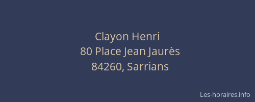 Clayon Henri