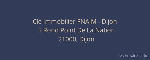 Clé Immobilier FNAIM - Dijon