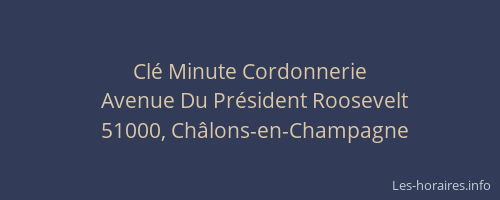 Clé Minute Cordonnerie