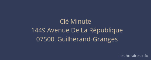Clé Minute
