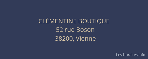 CL&Eacute;MENTINE BOUTIQUE