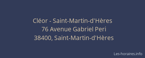 Cléor - Saint-Martin-d'Hères