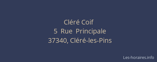 Cléré Coif