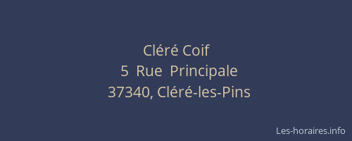 Cl&eacute;r&eacute; Coif
