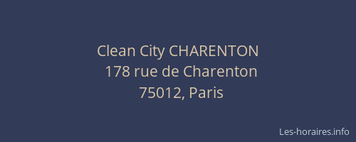 Clean City CHARENTON