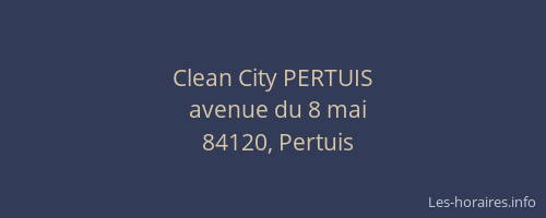 Clean City PERTUIS