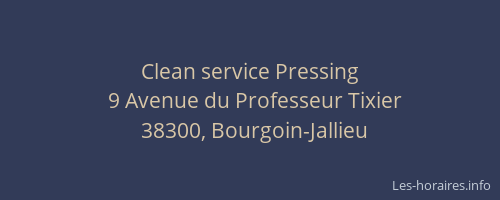 Clean service Pressing