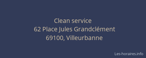 Clean service