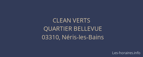 CLEAN VERTS