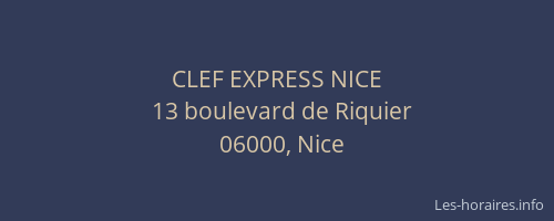 CLEF EXPRESS NICE