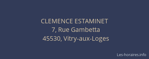 CLEMENCE ESTAMINET