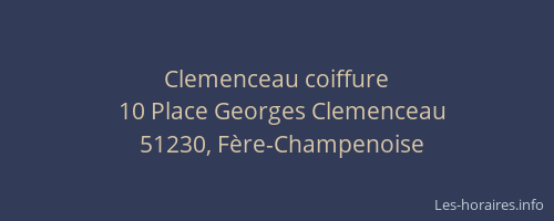 Clemenceau coiffure