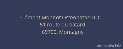 Clément Monnot Ostéopathe D. O.