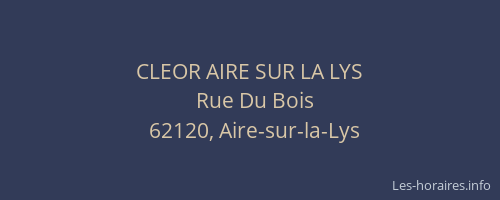 CLEOR AIRE SUR LA LYS
