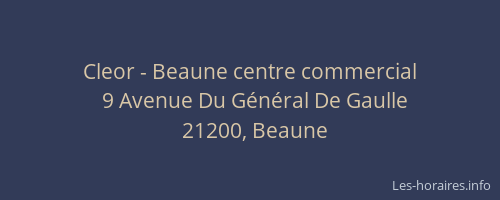 Cleor - Beaune centre commercial