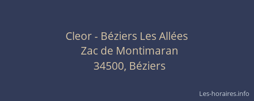 Cleor - Béziers Les Allées