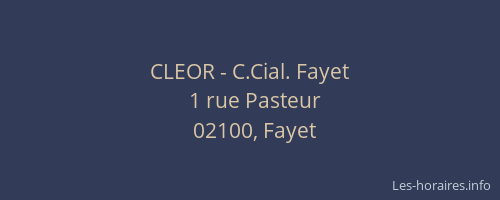CLEOR - C.Cial. Fayet
