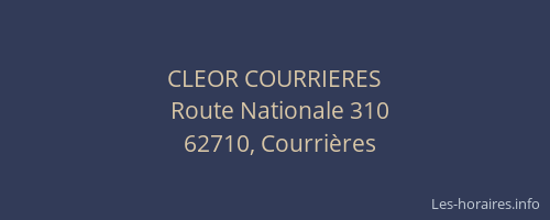 CLEOR COURRIERES