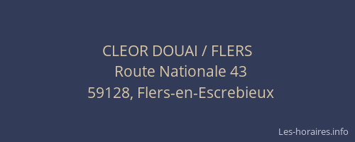 CLEOR DOUAI / FLERS