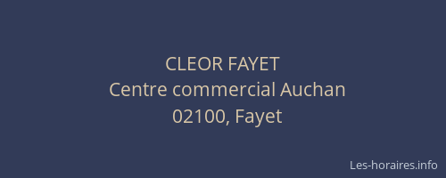 CLEOR FAYET