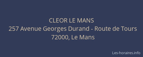 CLEOR LE MANS