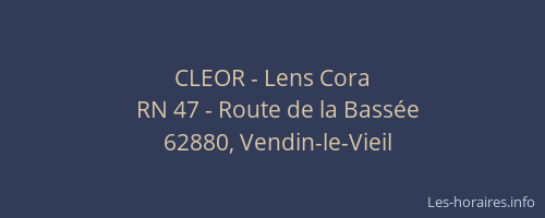 CLEOR - Lens Cora