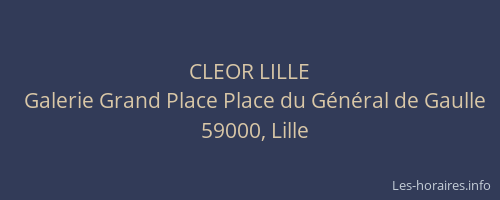 CLEOR LILLE