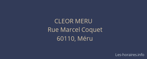 CLEOR MERU