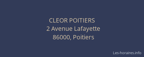 CLEOR POITIERS