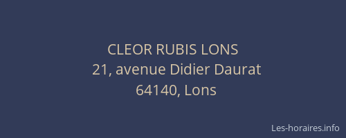 CLEOR RUBIS LONS