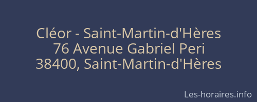 Cléor - Saint-Martin-d'Hères