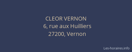 CLEOR VERNON