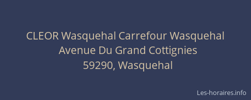 CLEOR Wasquehal Carrefour Wasquehal