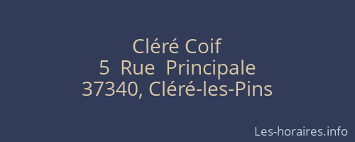 Cléré Coif