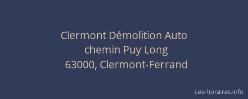 Clermont Démolition Auto