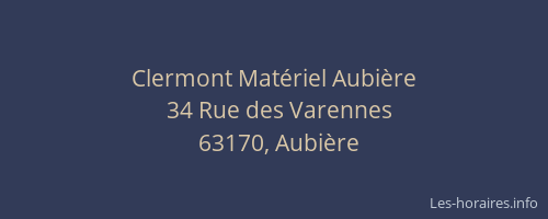 Clermont Mat&eacute;riel Aubi&egrave;re
