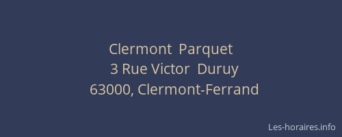 Clermont  Parquet