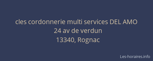 cles cordonnerie multi services DEL AMO